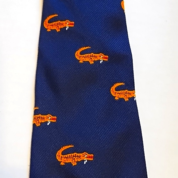 Other - Navy & Orange Alligator Tie